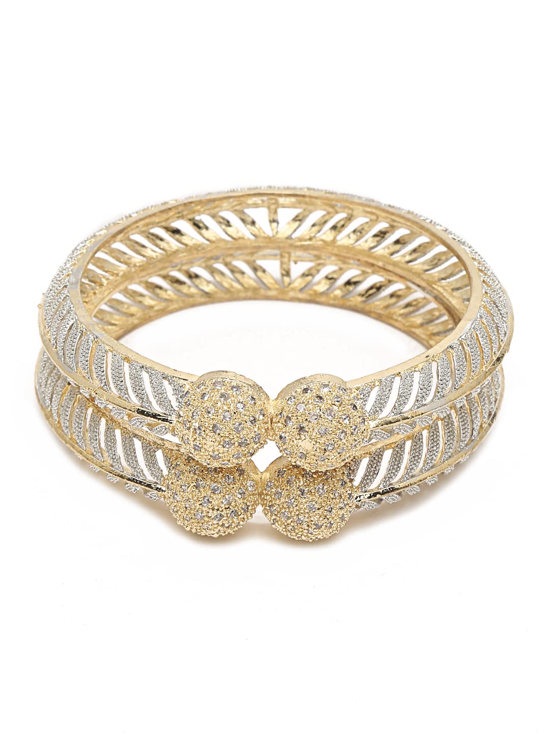Stylish Plated Bangles for Women, Set of 2